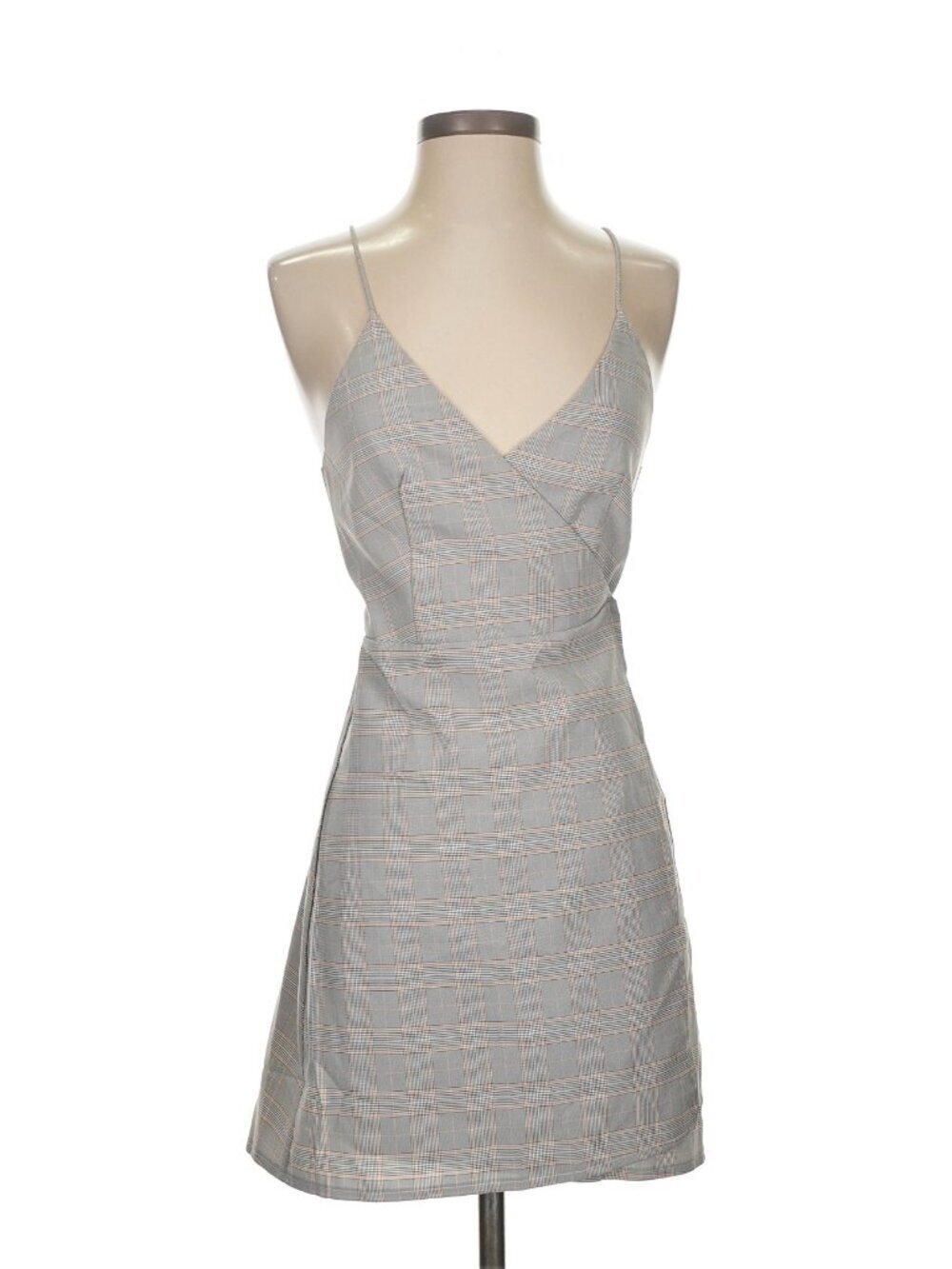 Showpo Mini Wrap / Tie Back Gingham Dress
